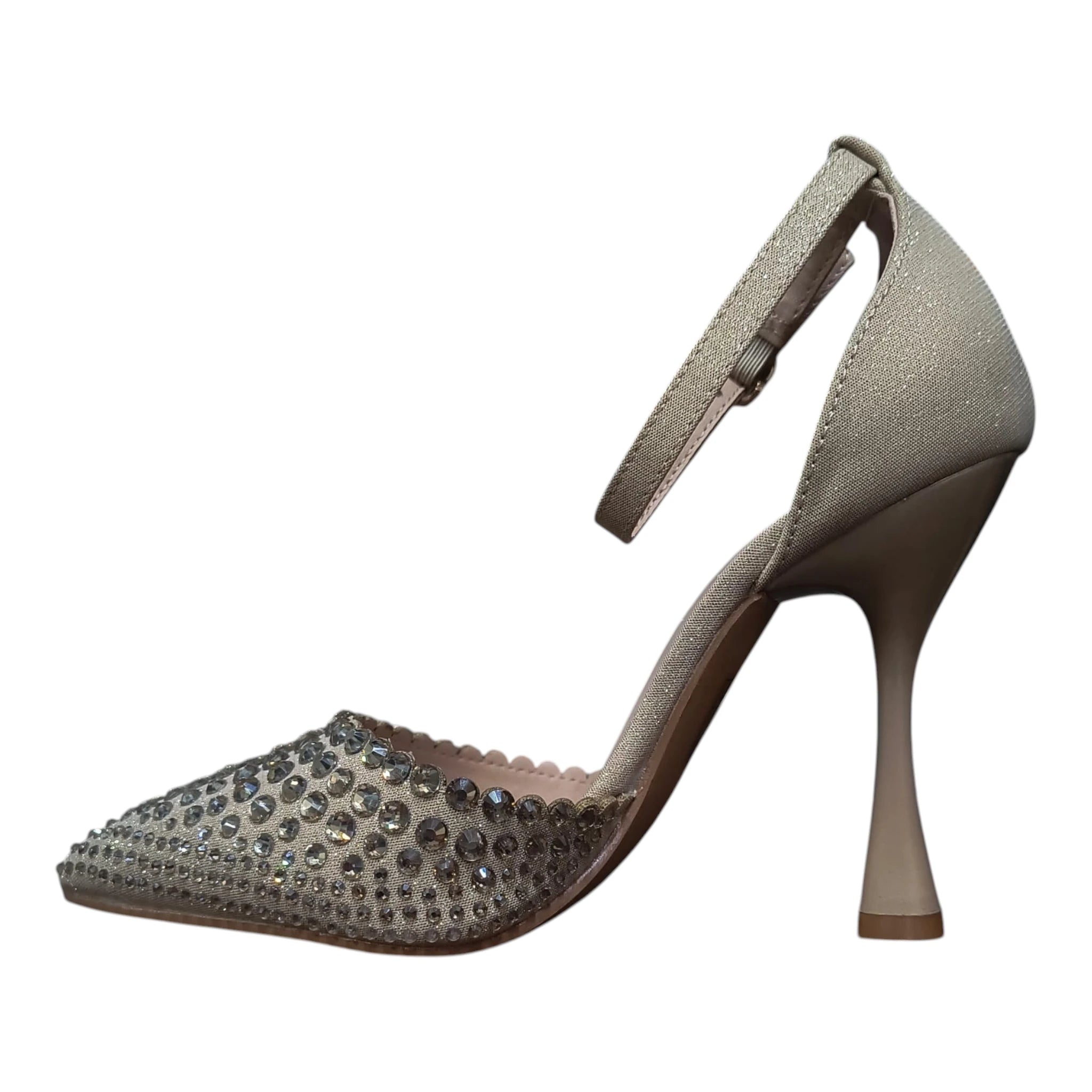 Pantofi eleganți cu ștrasuri 580 auriu