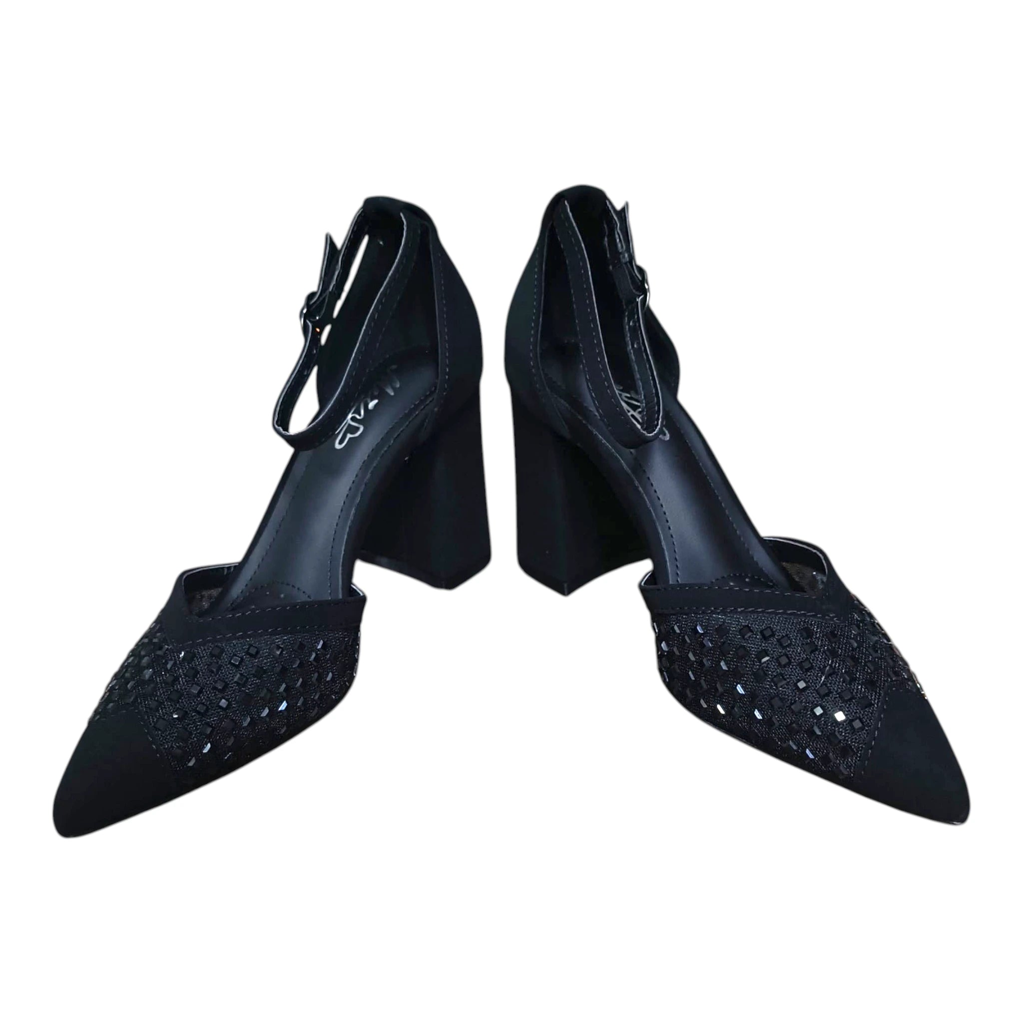 Pantofi eleganți cu ștrasuri 583 negru