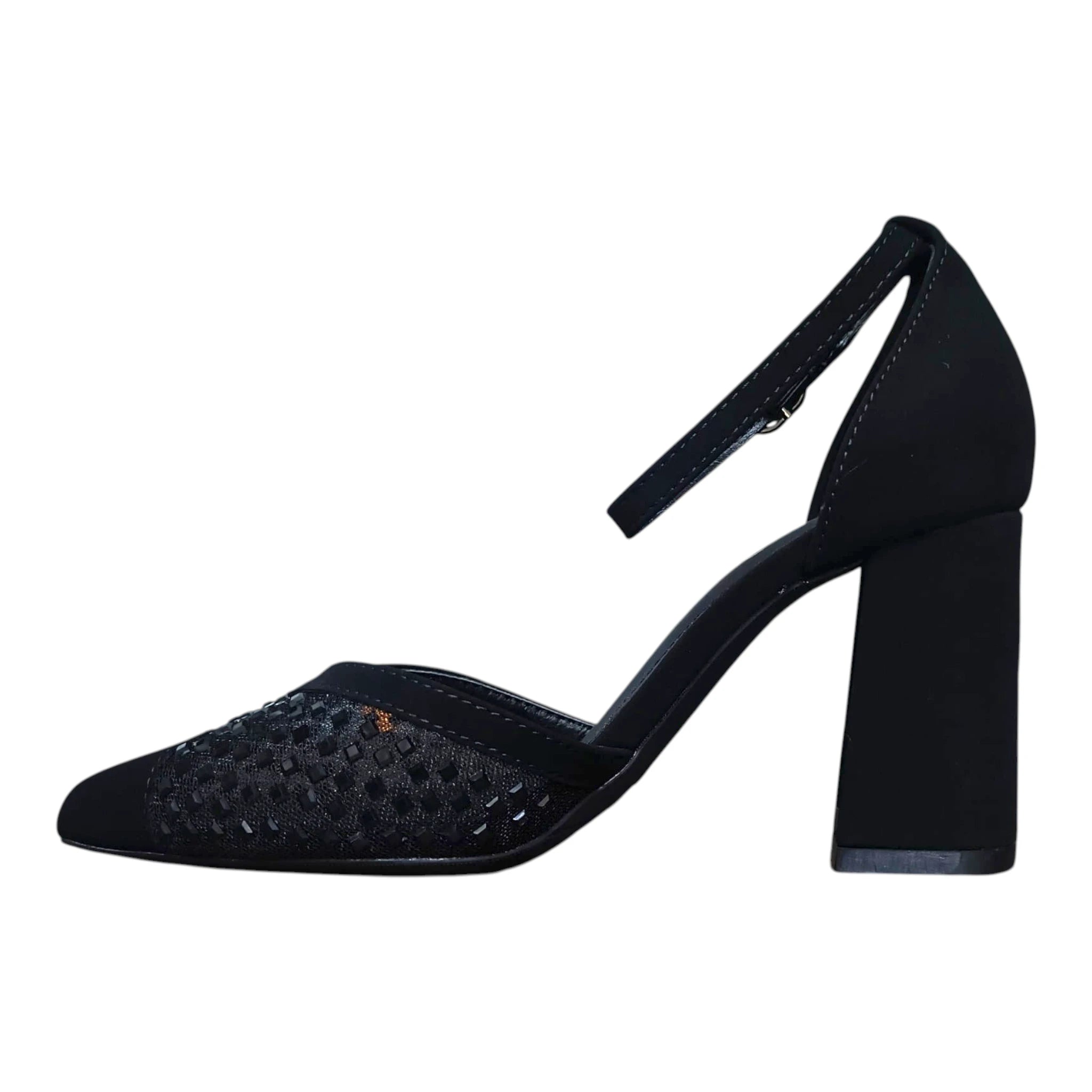 Pantofi eleganți cu ștrasuri 583 negru