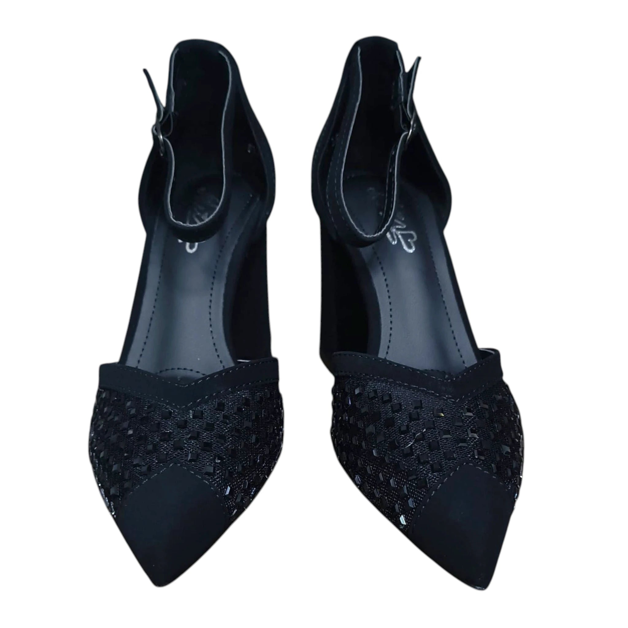 Pantofi eleganți cu ștrasuri 583 negru