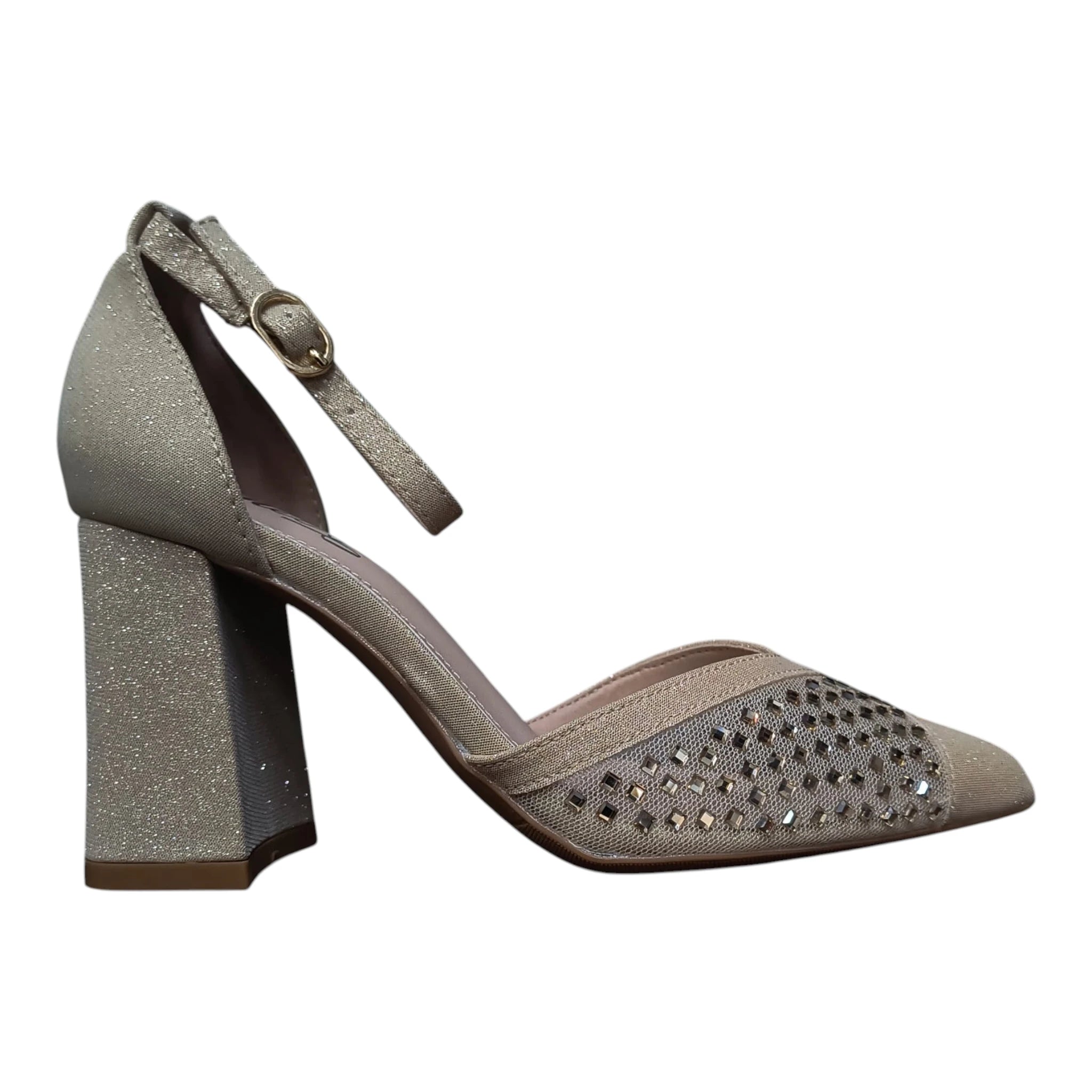 Pantofi eleganți cu ștrasuri 583 auriu