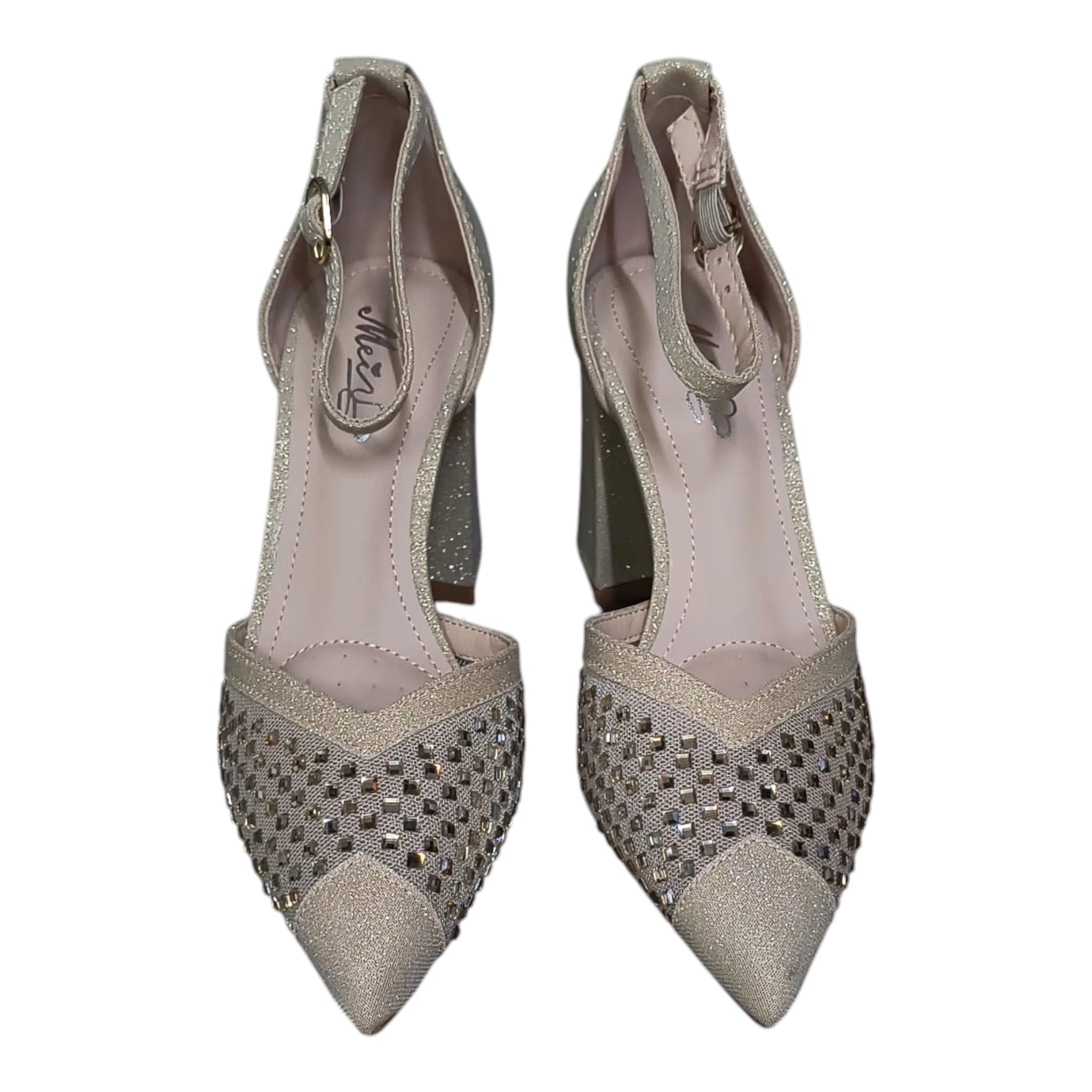 Pantofi eleganți cu ștrasuri 583 auriu