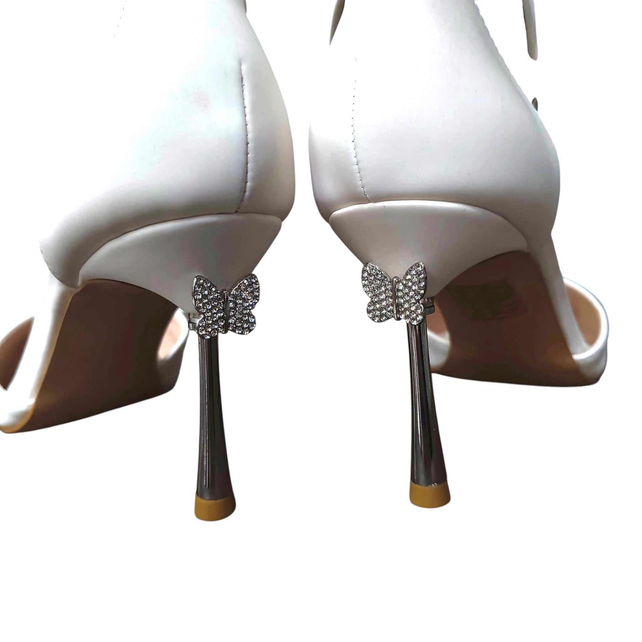 Pantofi 581 bej toc fluture