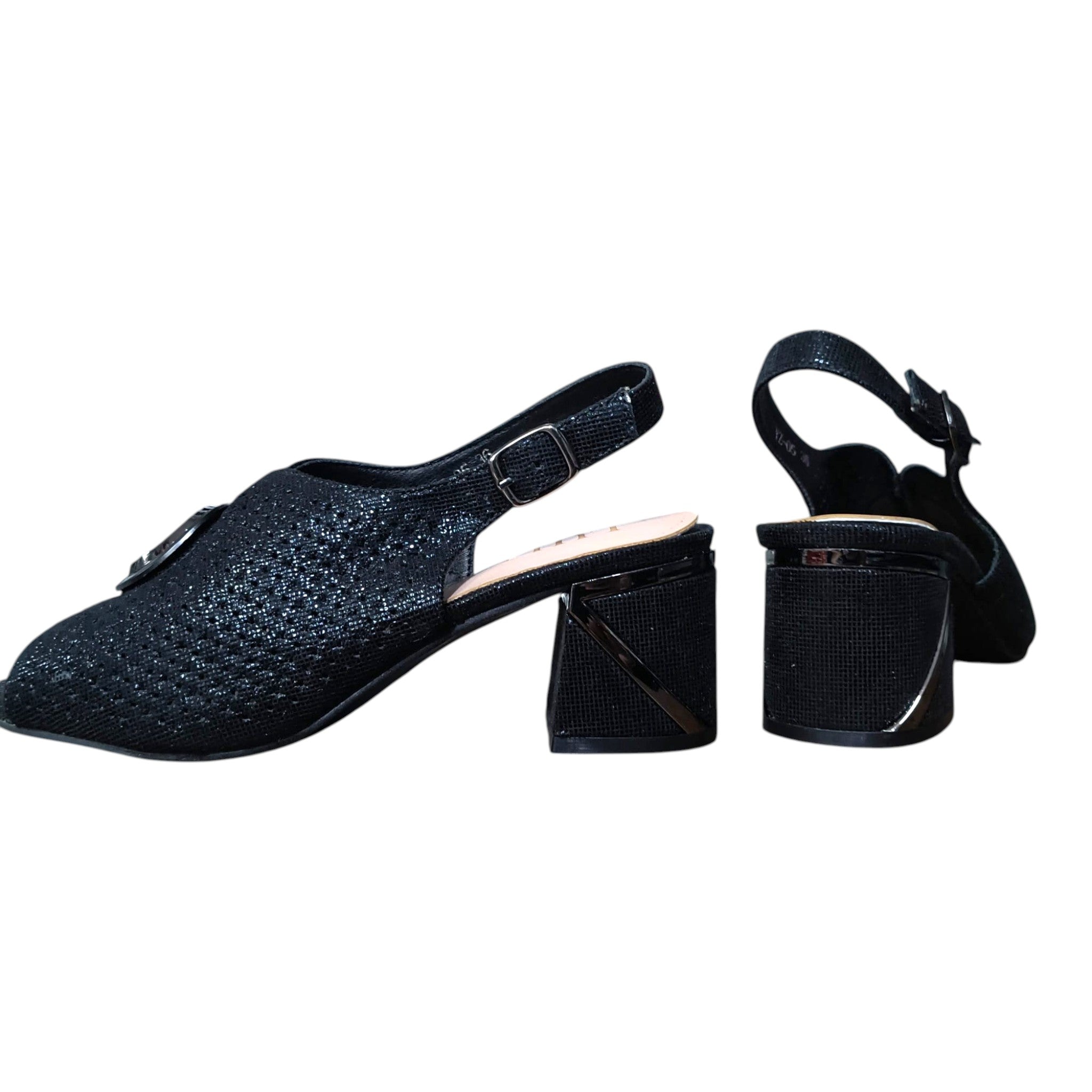 Sandale negre din piele ecologică YZ-05