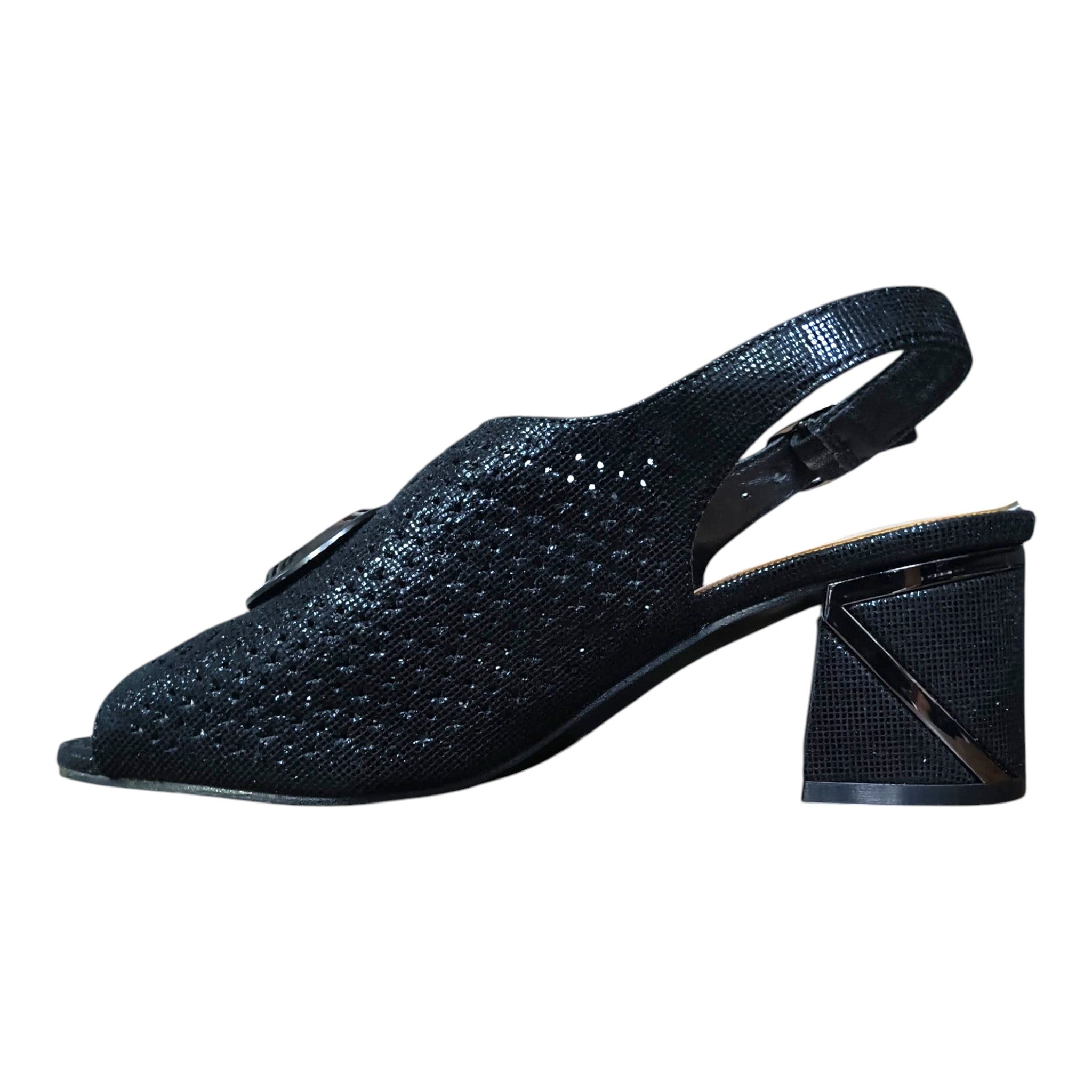 Sandale negre din piele ecologică YZ-05