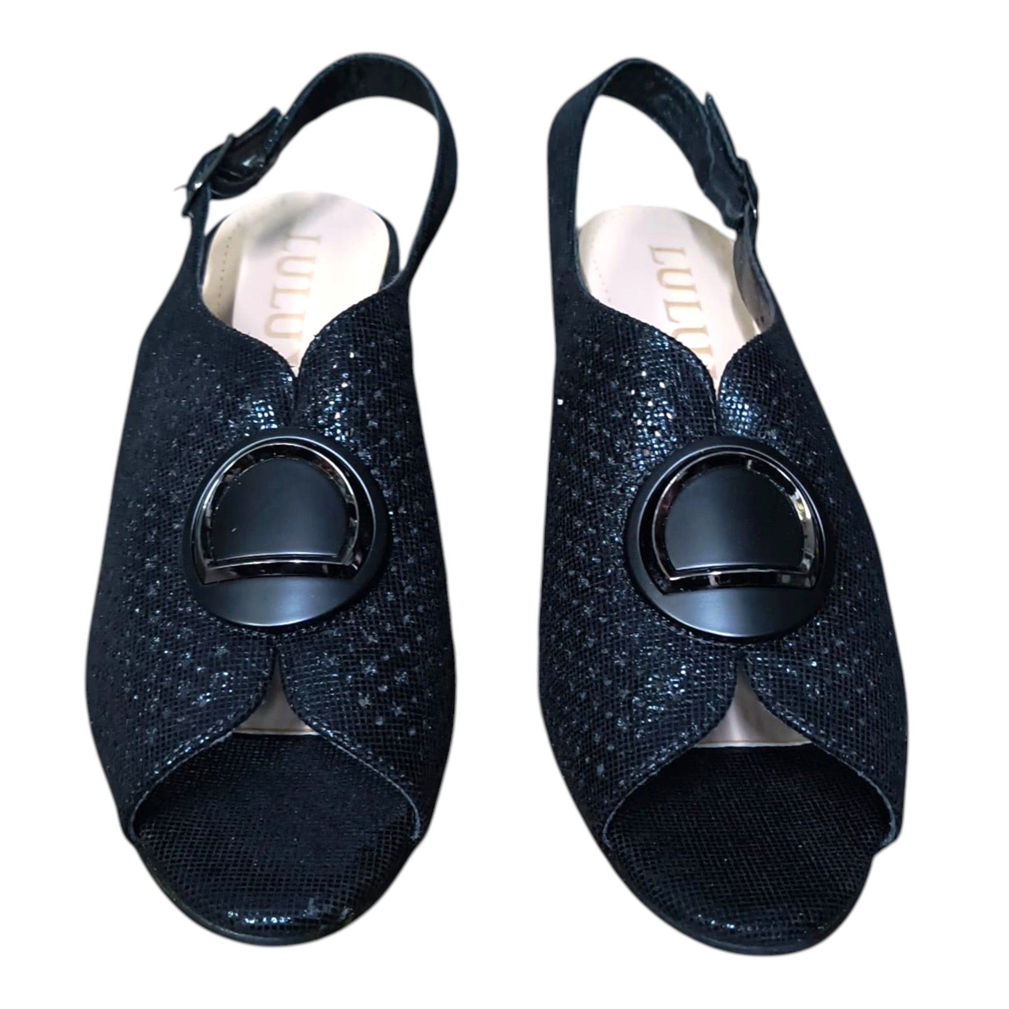 Sandale negre din piele ecologică YZ-05
