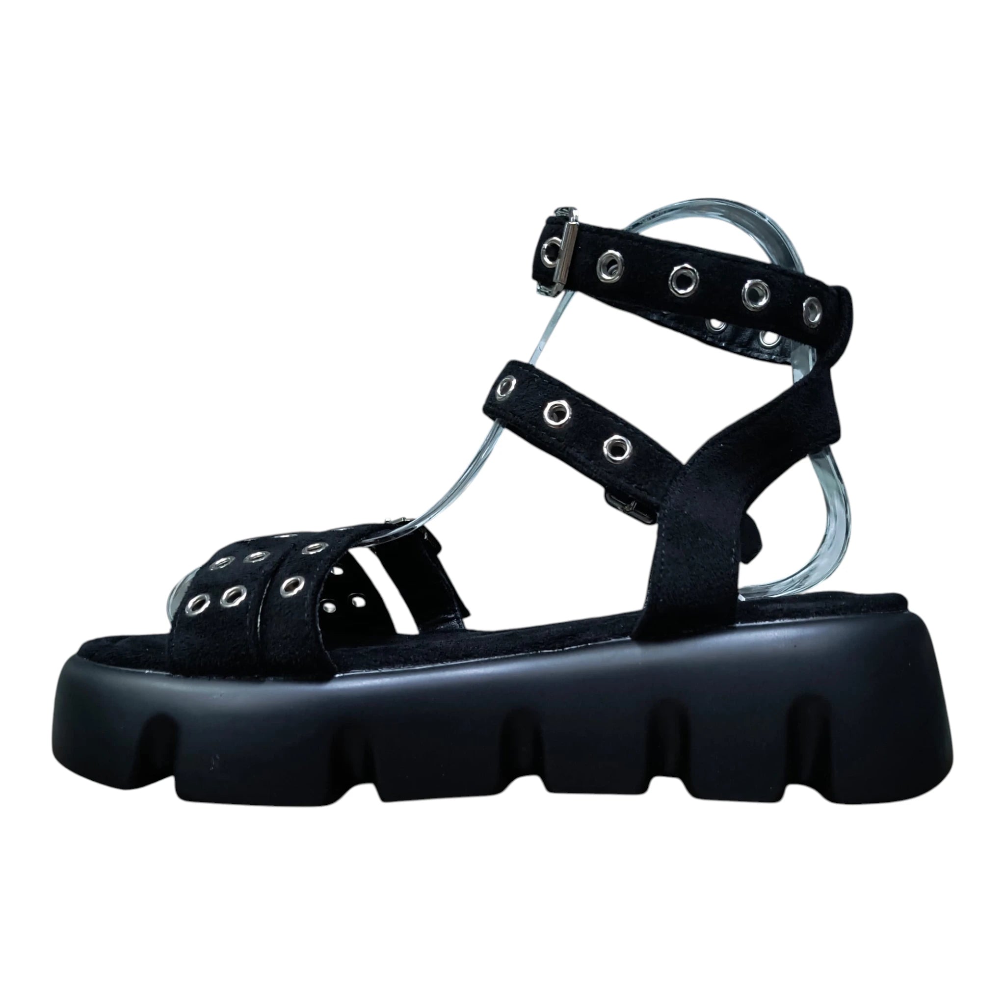 Sandale damă 575 negru cu barete