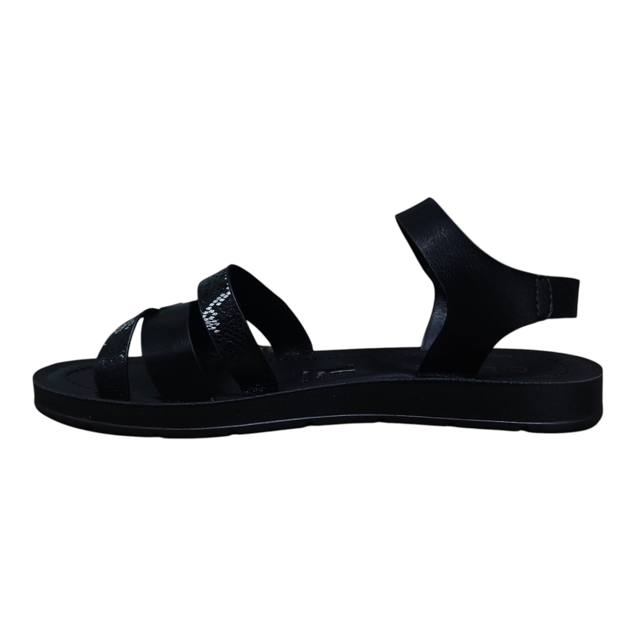 Sandale damă negre cu barete împletite ED-03