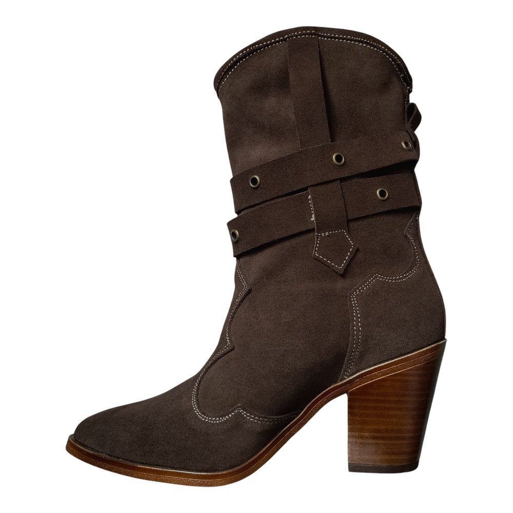 Ciocate din piele naturală velur 4112 maro