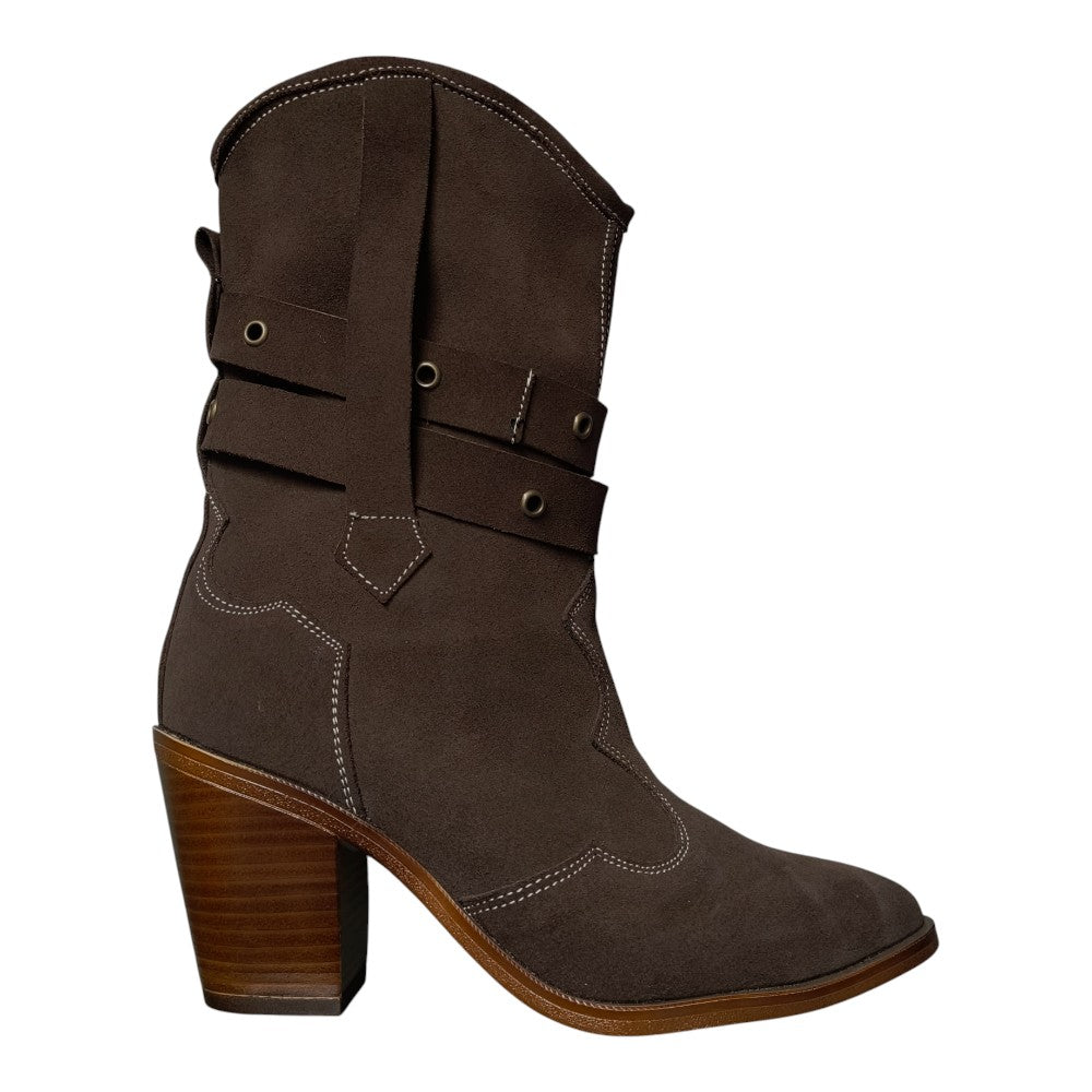 Ciocate din piele naturală velur 4112 maro