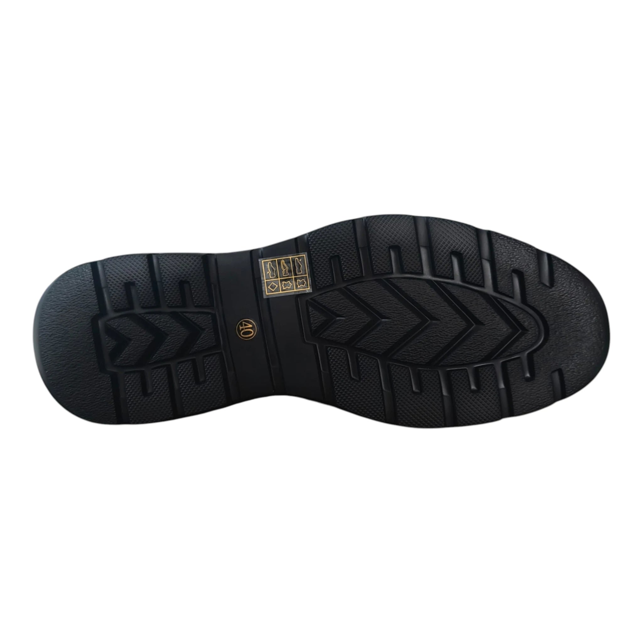 Loafers bărbați 1916108 negru cu  talpă groasă