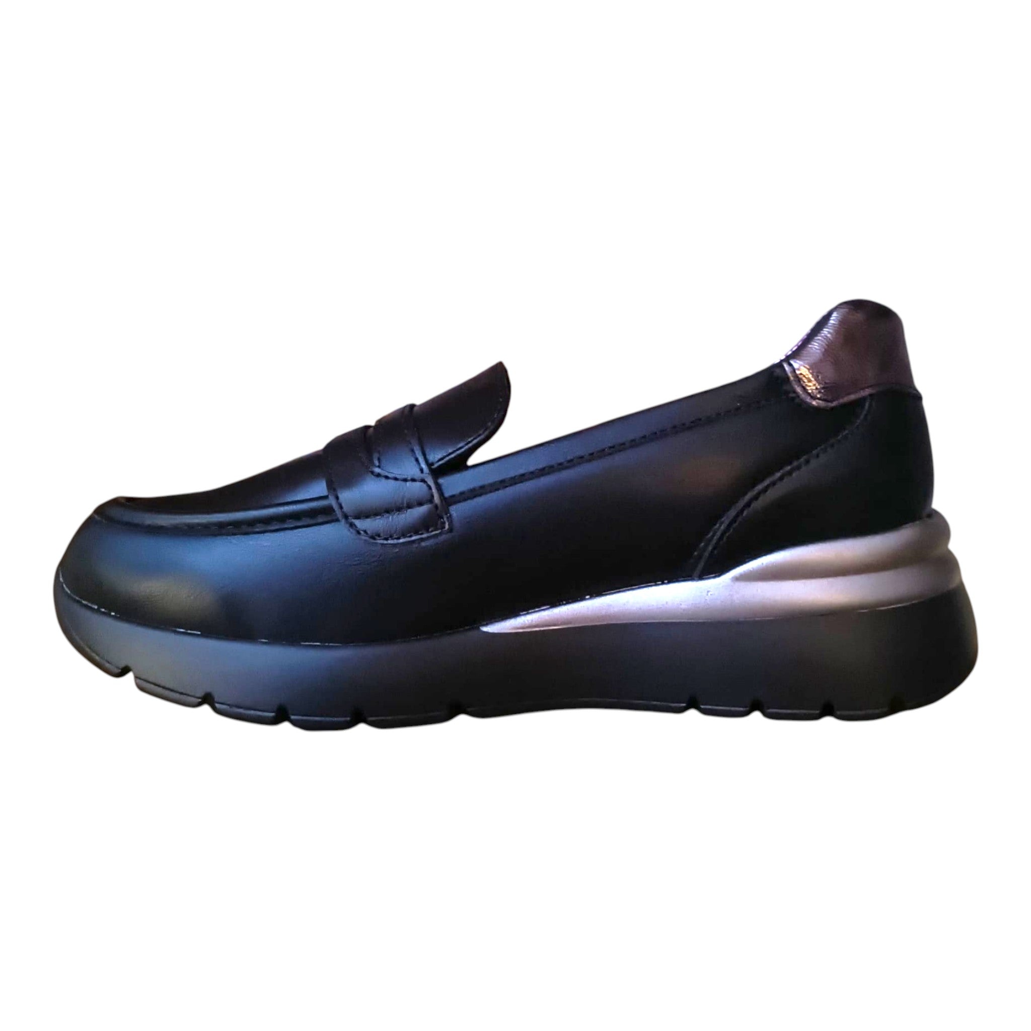 Loafers damă YEHJ-306 negru din piele ecologică