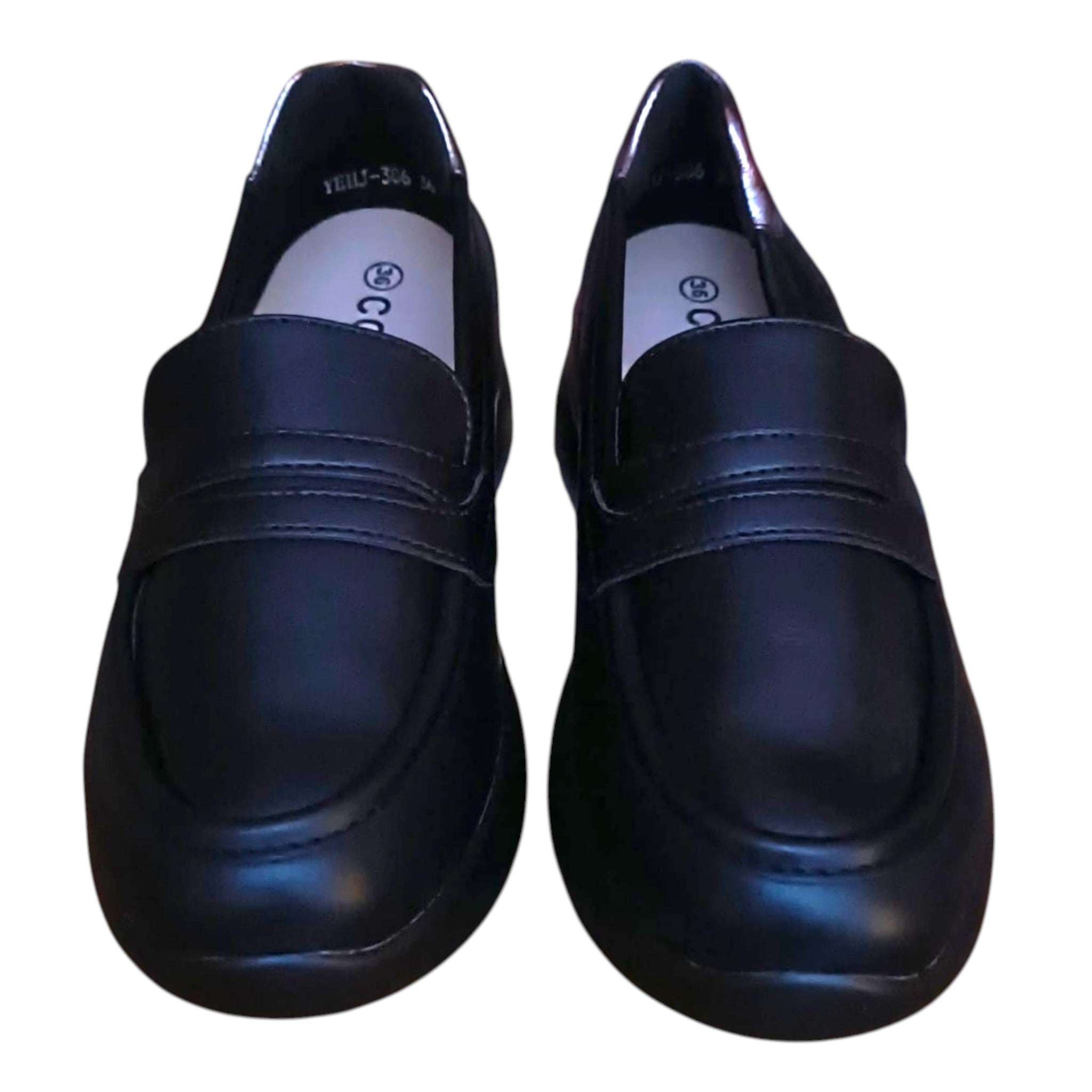 Loafers damă YEHJ-306 negru din piele ecologică