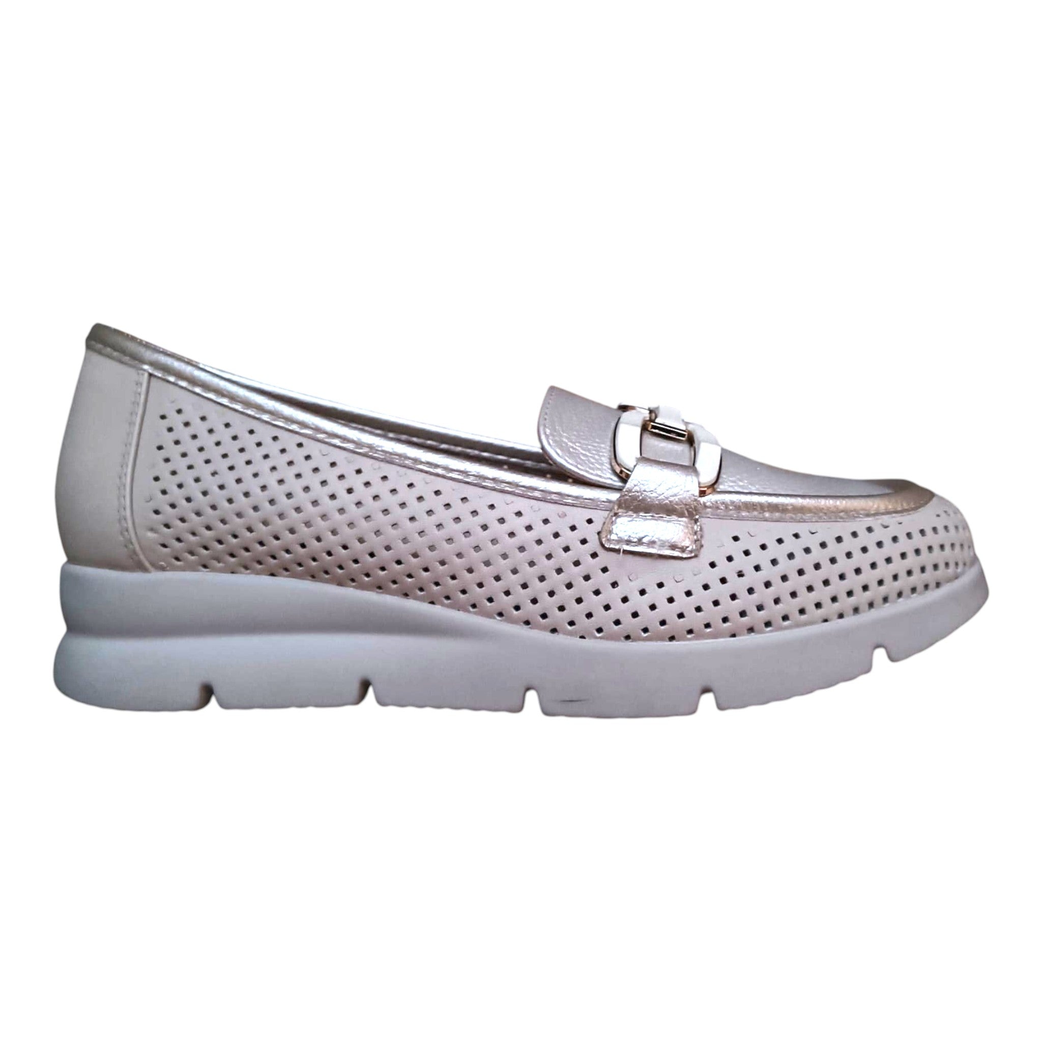 Loafers damă YCC-166 perforați bej