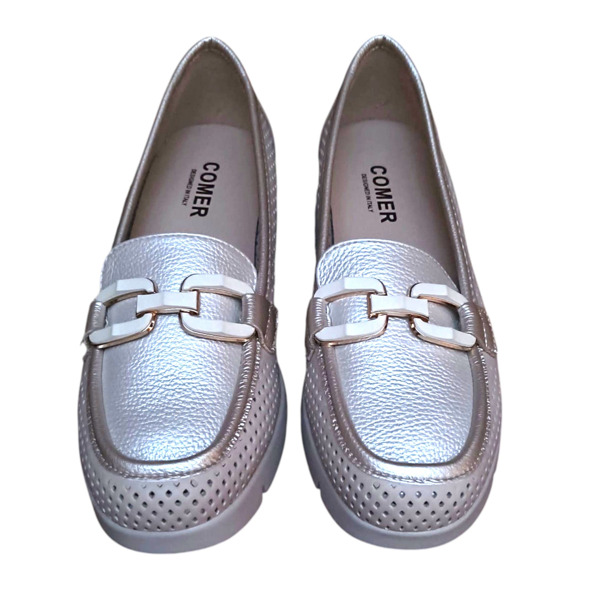 Loafers damă YCC-166 perforați bej