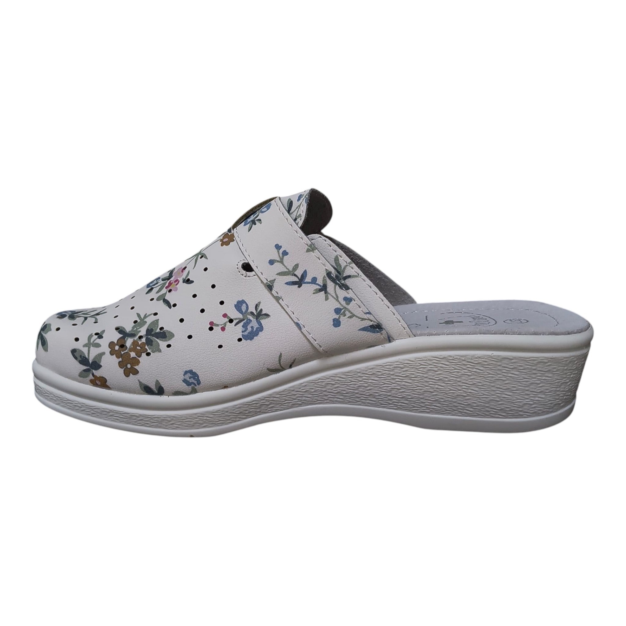 Saboti medicali damă cu imprimeu floral 7718A