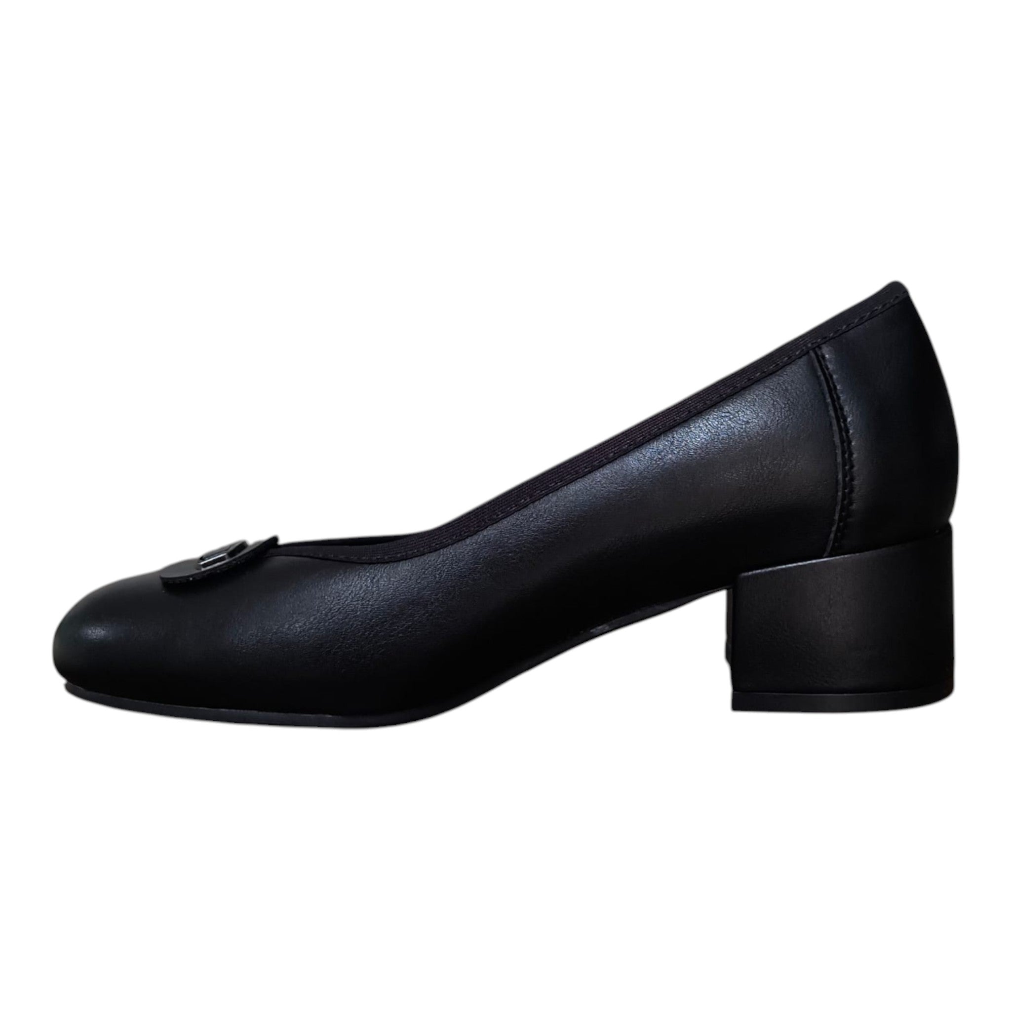 Pantofi damă negri 179 cu toc gros
