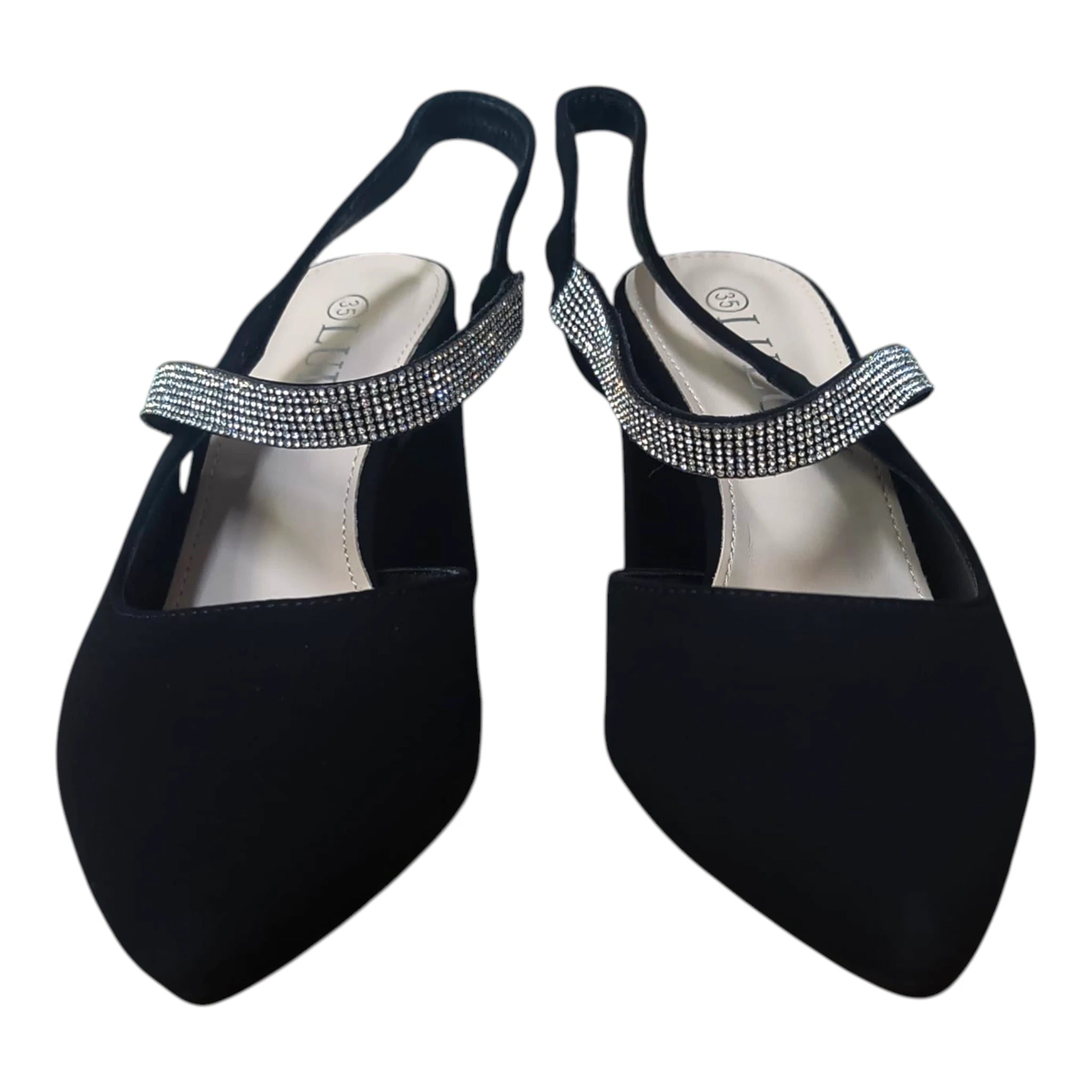 Pantofi damă eleganți negri 15 velur