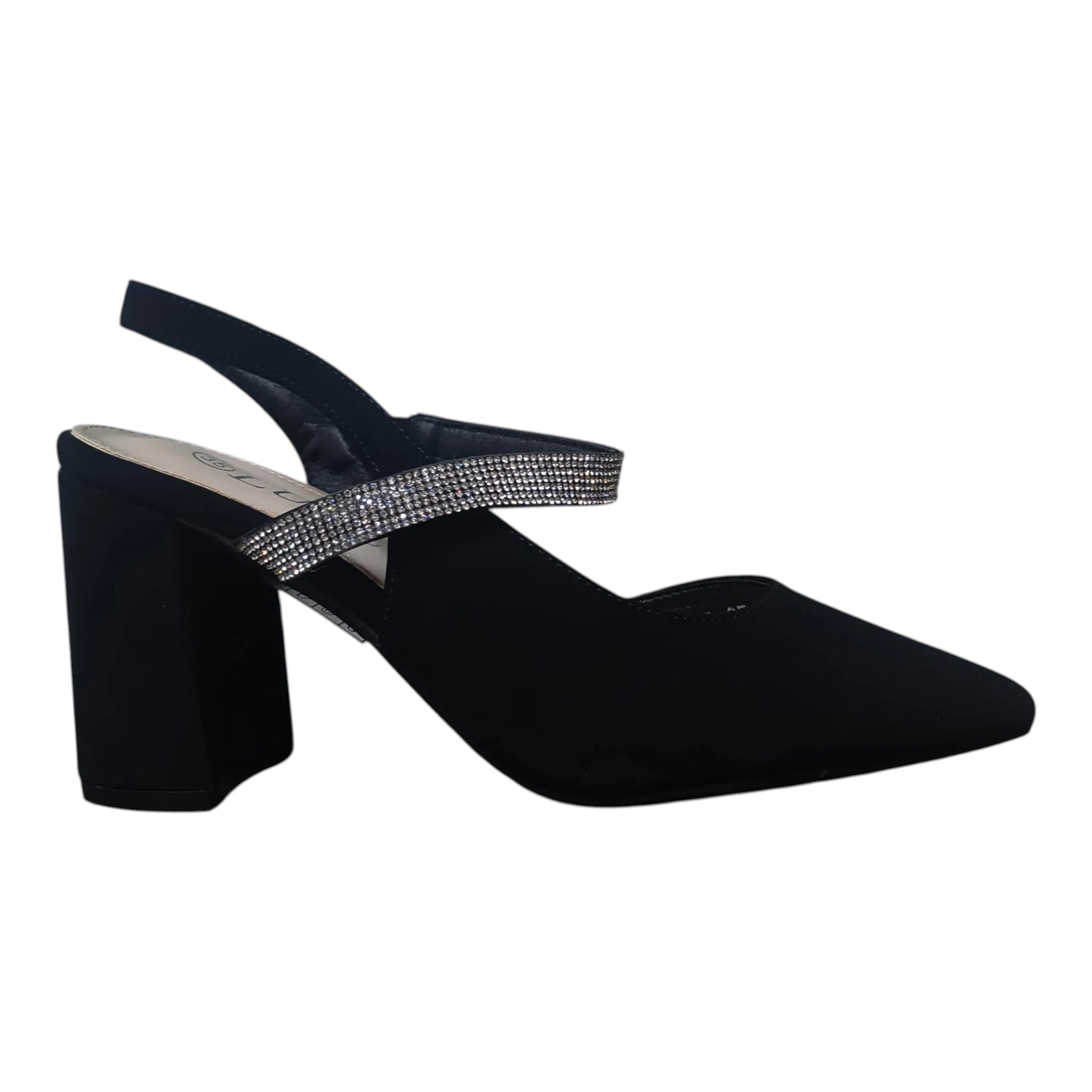Pantofi damă eleganți negri 15 velur