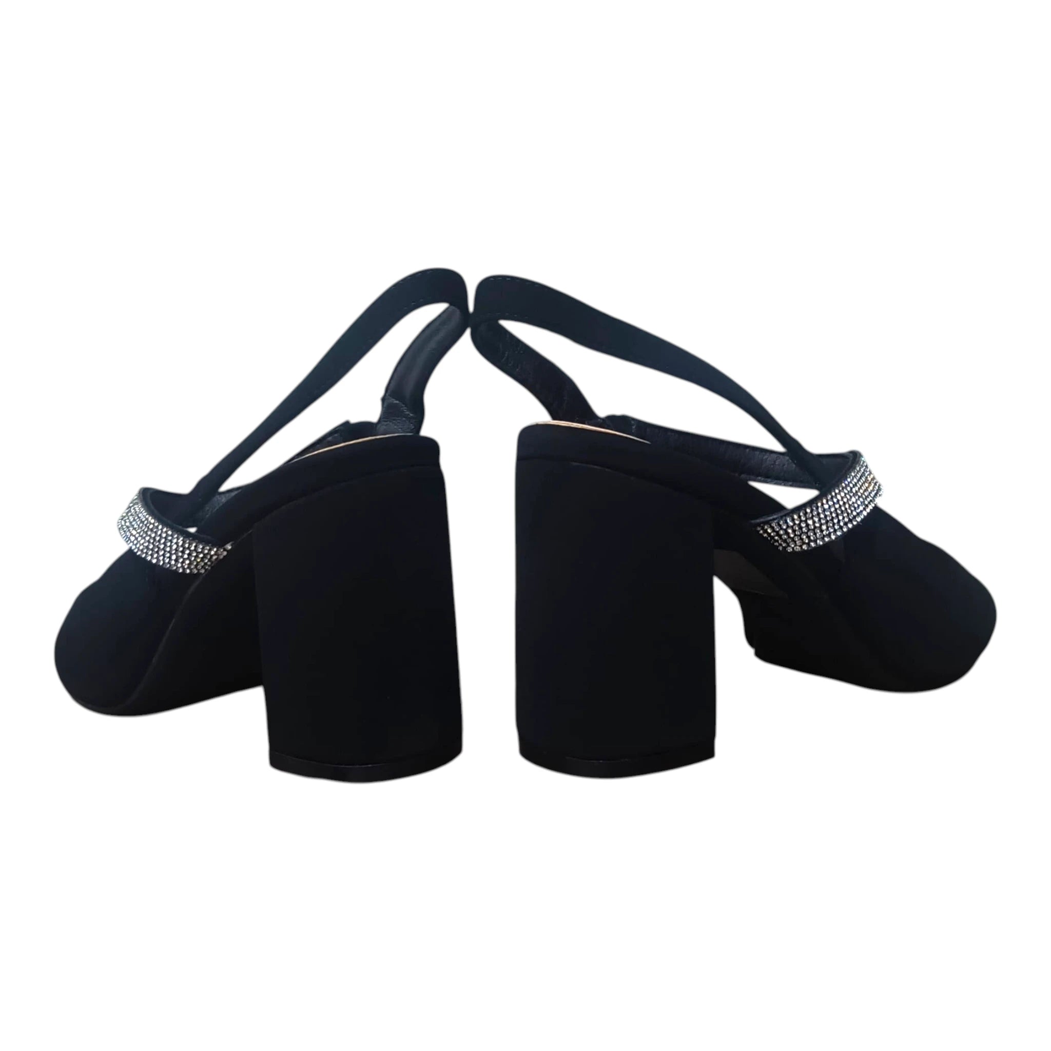 Pantofi damă eleganți negri 15 velur