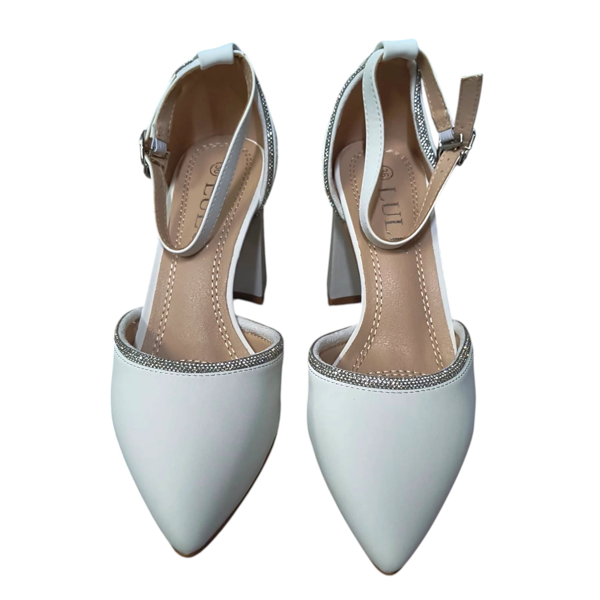 Pantofi damă eleganți 50 albi