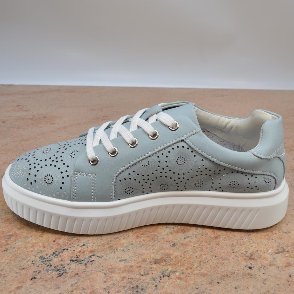 Pantofi casual 87983 albastri perforati