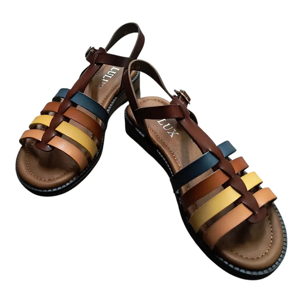 Sandale damă BD-15 multicolore cu barete