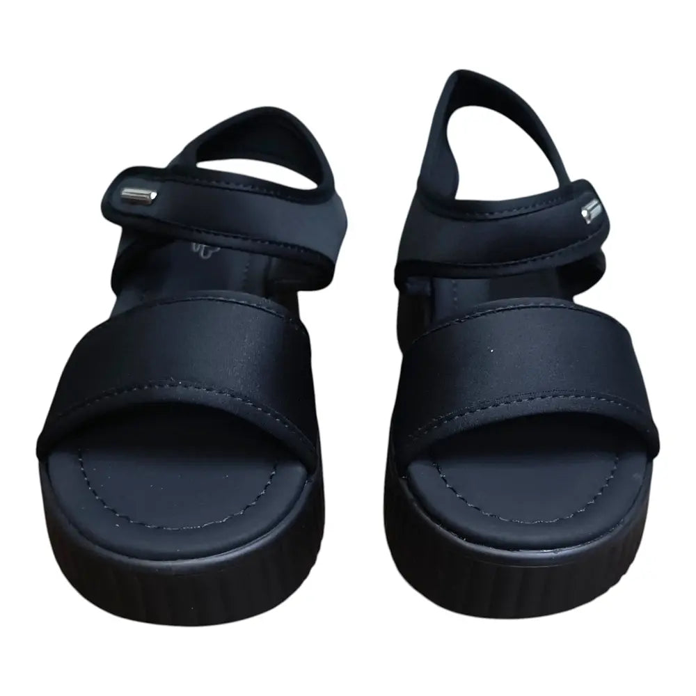 Sandale 556 negre cu platformă