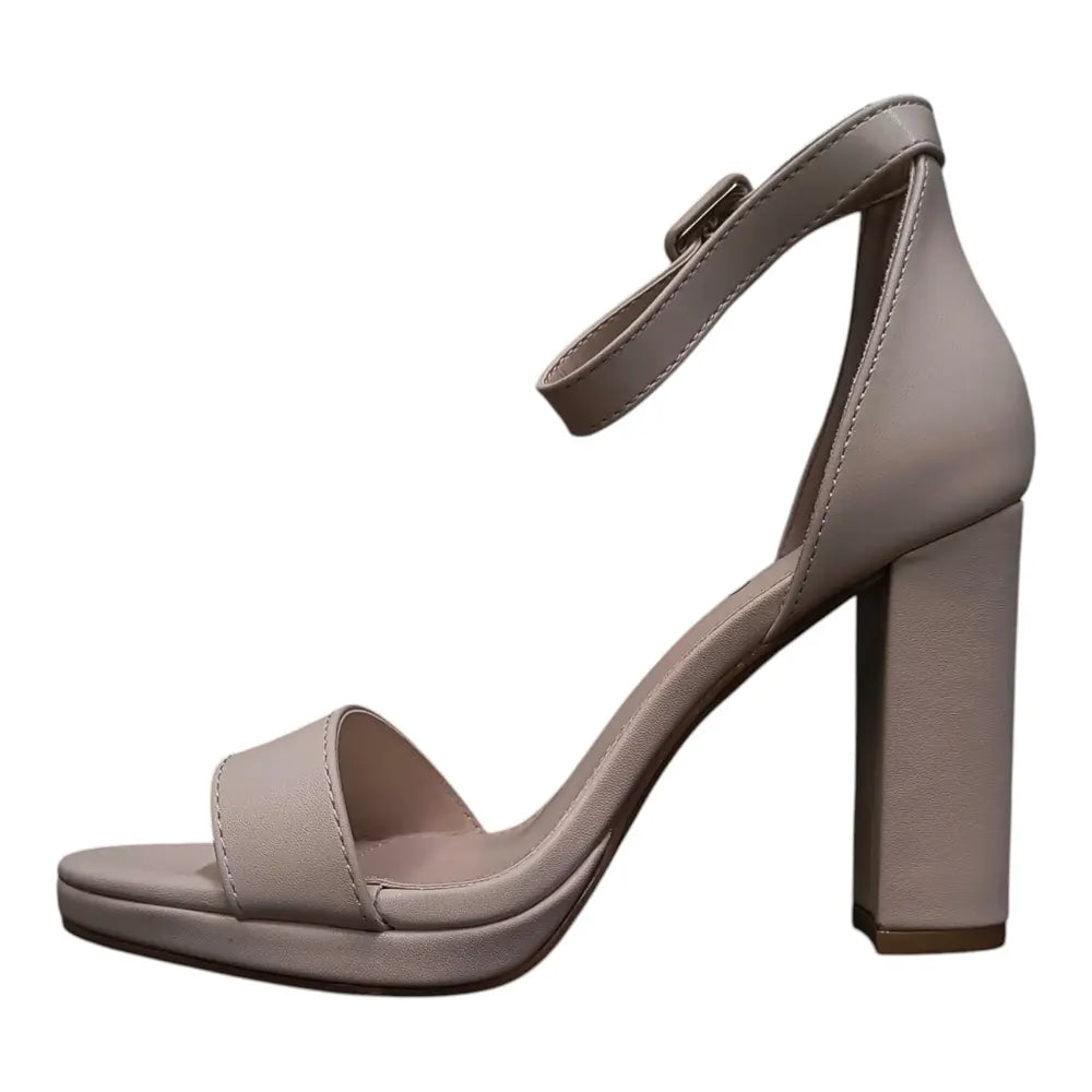 Sandale bej K22 cu toc gros