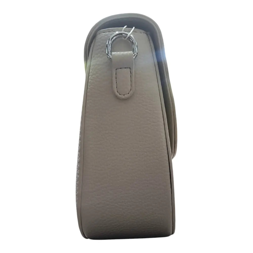 Geantă damă SR25 bej cu accesoriu metalic