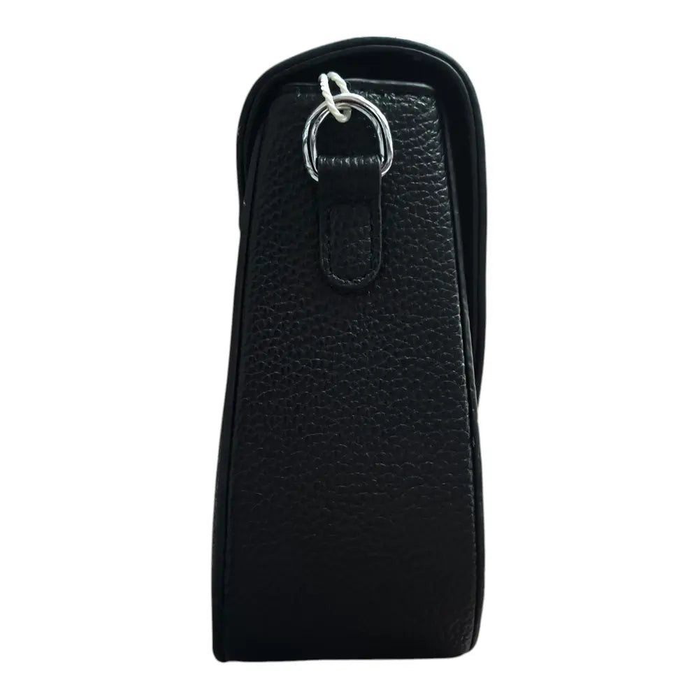 Geantă damă SR25 negru cu accesoriu metalic