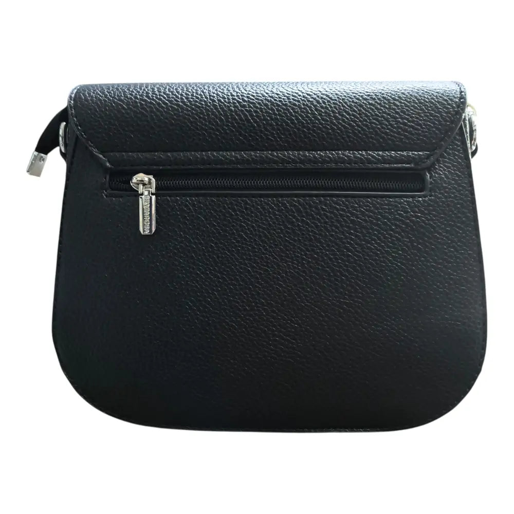 Geantă damă SR25 negru cu accesoriu metalic