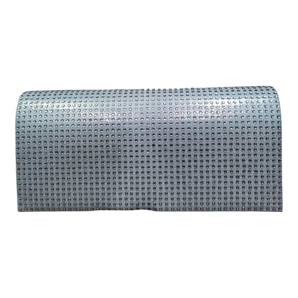 Plic damă 192 argintiu cu pietricele decorative