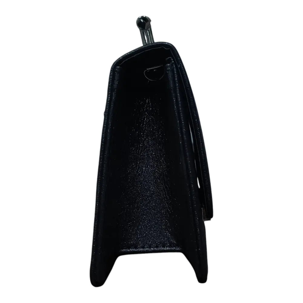 Poșetă plic elegantă cu mâner metalic 227 negru