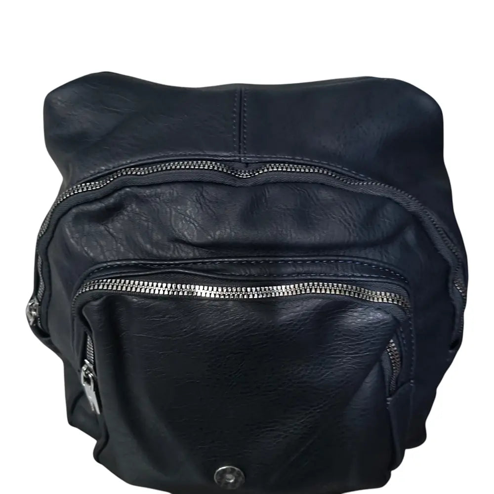 Rucsac bleumarin 8017 cu fermoare multiple
