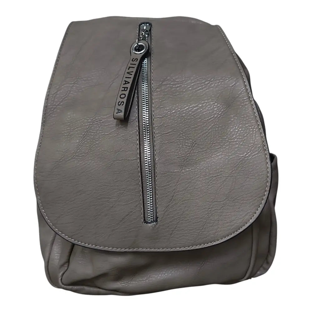 Rucsac taupe 8017 cu fermoare multiple