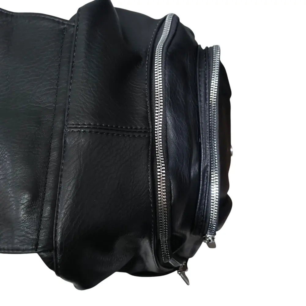 Rucsac negru 8017 cu fermoare multiple
