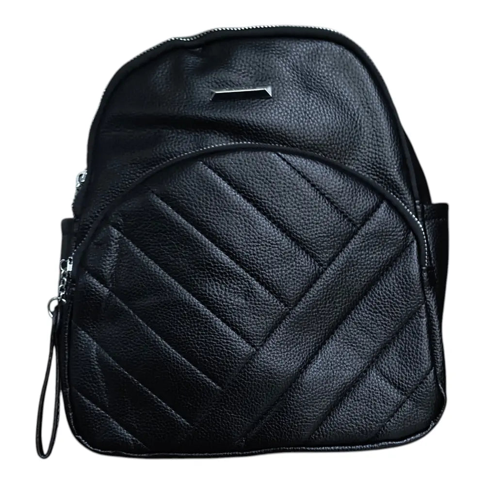 Rucsac 5994 negru matlasat cu buzunar frontal