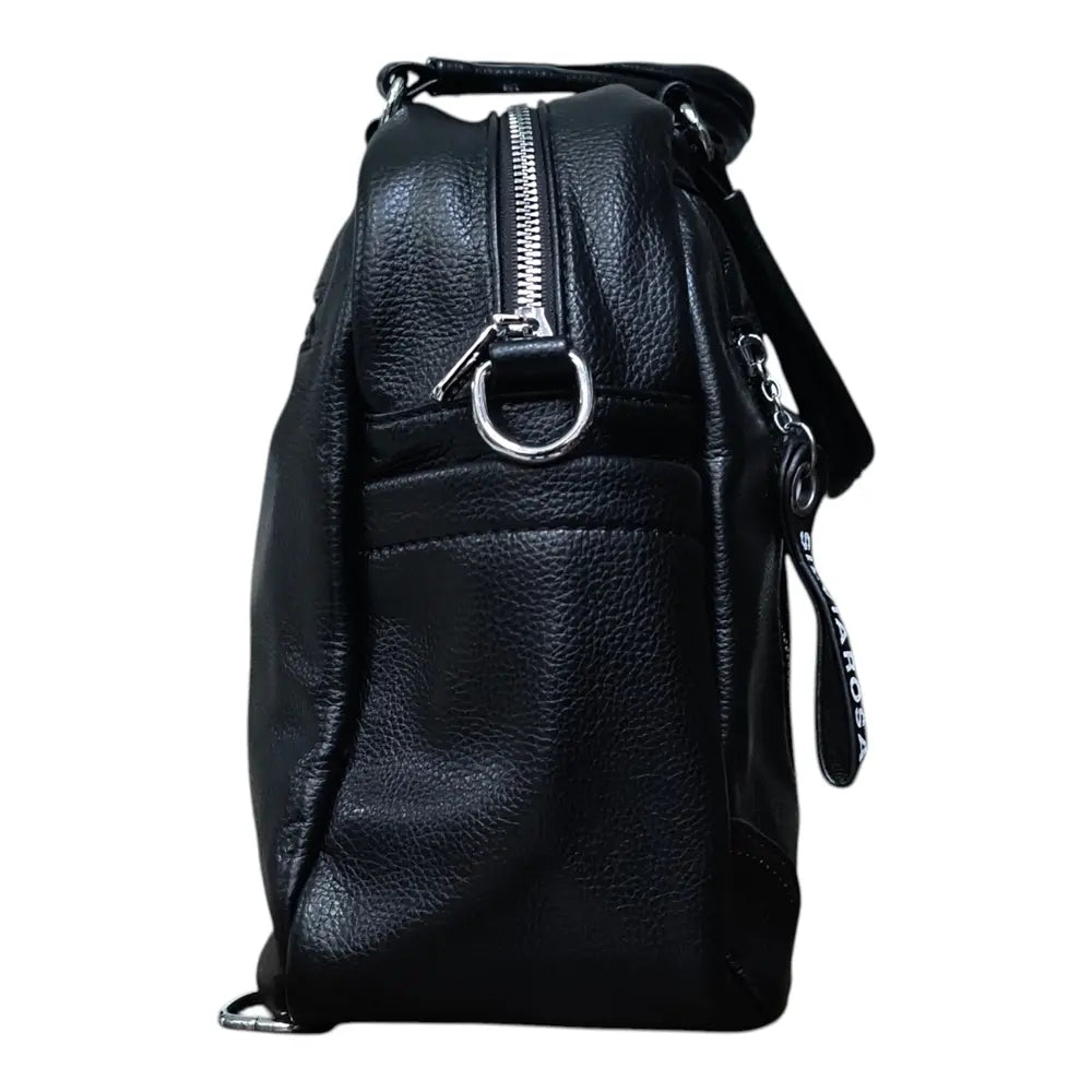 Rucsac 5994 negru matlasat cu buzunar frontal