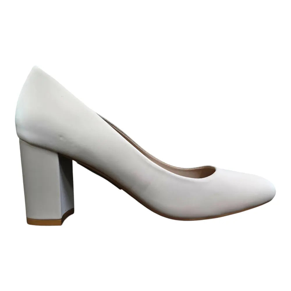 Pantofi damă 388-16 bej cu toc gros
