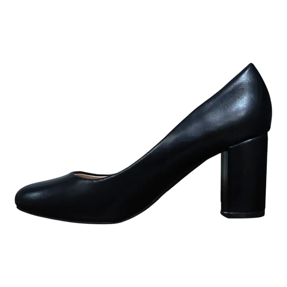 Pantofi damă 388-16 negru cu toc gros