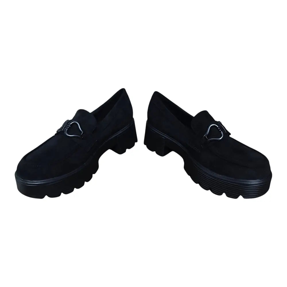 Loafers negri cu talpă groasă G102