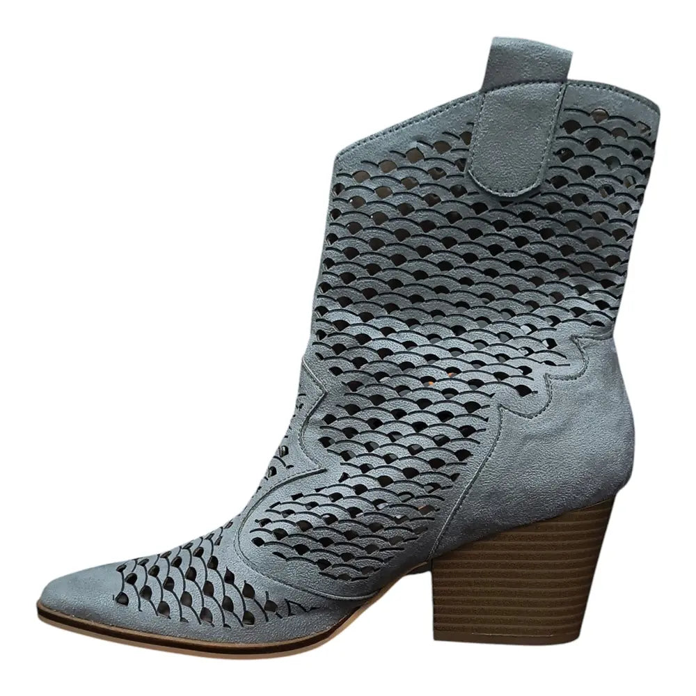 Botine perforate 3103 gri