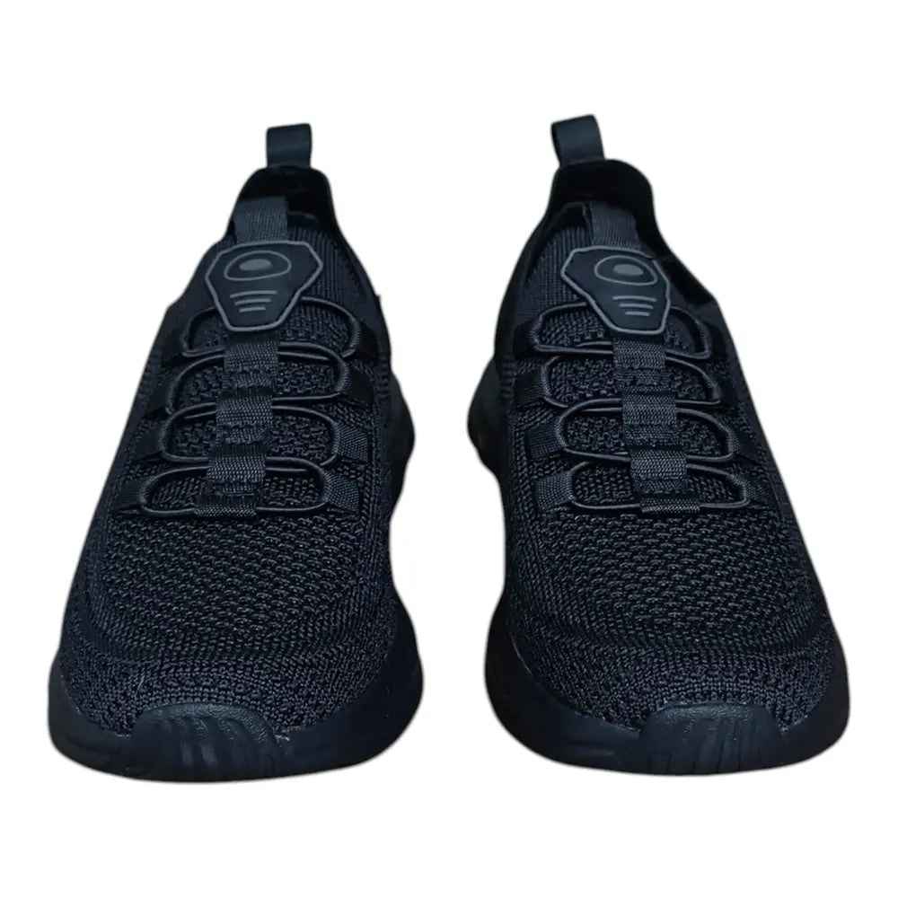 Pantofi sport negri cu material textil elastic EC02