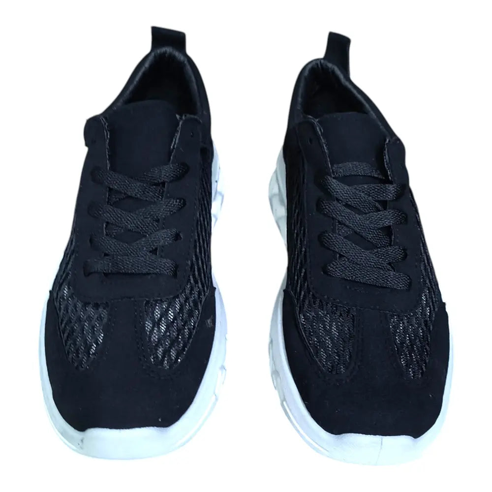 Pantofi sport negri cu talpă albă 672