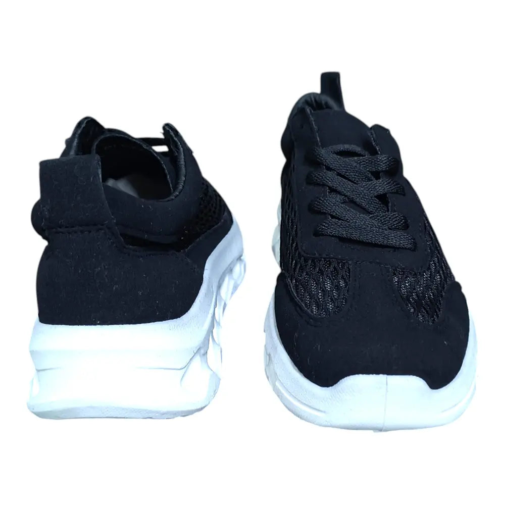 Pantofi sport negri cu talpă albă 672