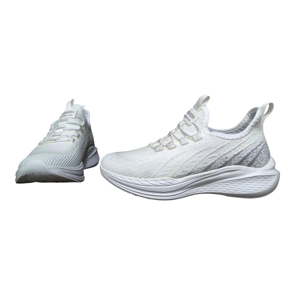 Pantofi sport damă albi cu talpă înaltă EC03
