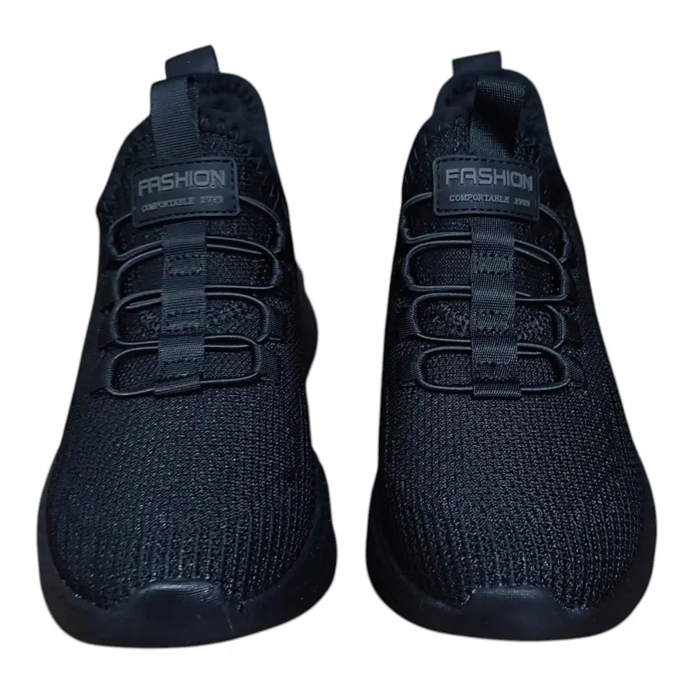 Pantofi sport damă negri cu talpă ușoară EC03