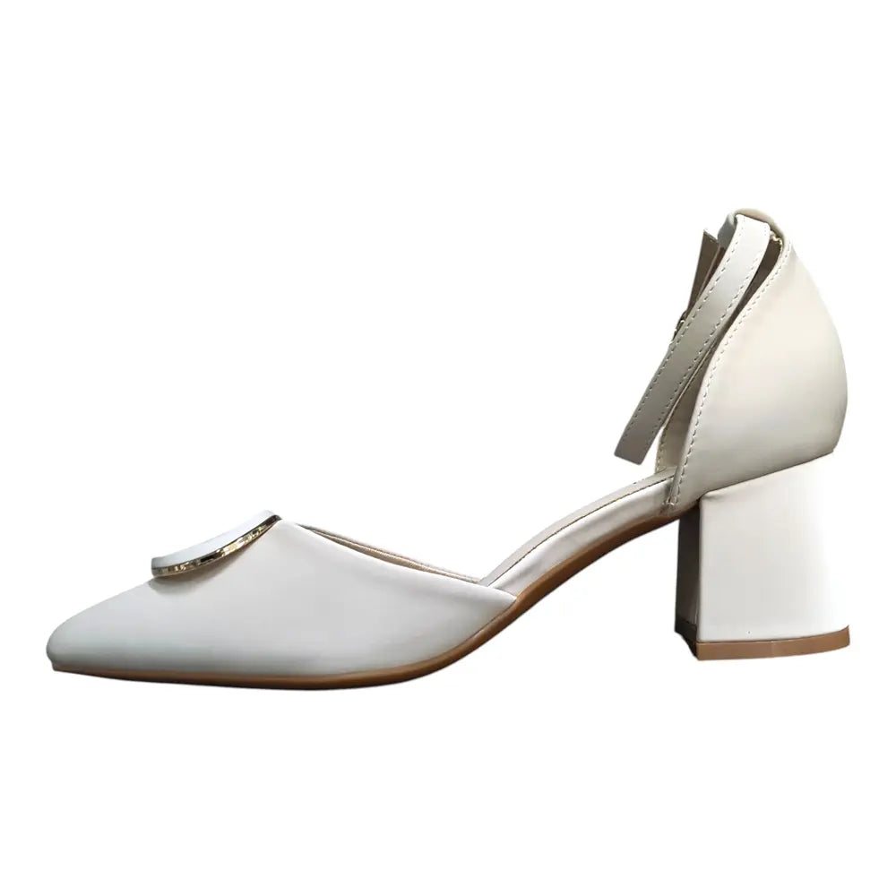 Pantofi eleganți apricot cu ornament auriu 160