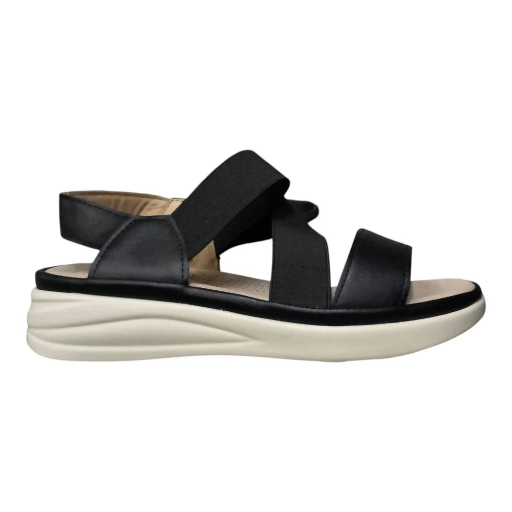 Sandale negre cu barete elastice 91